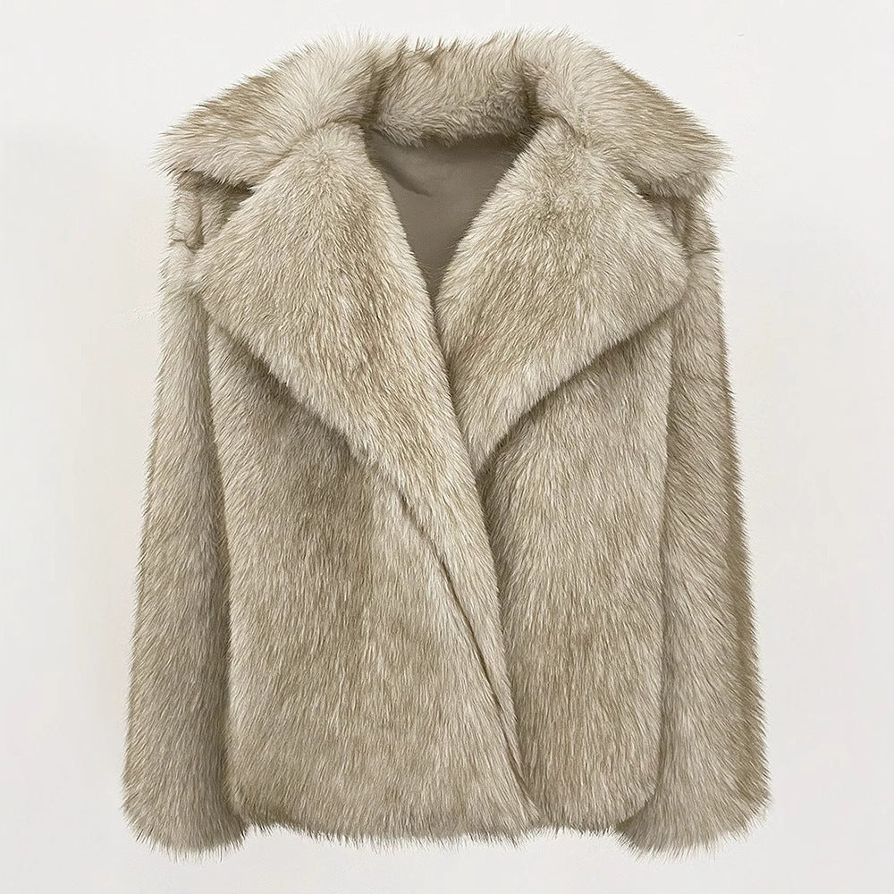 Women's Faux Fur Jacket Stylish Winter Fashion