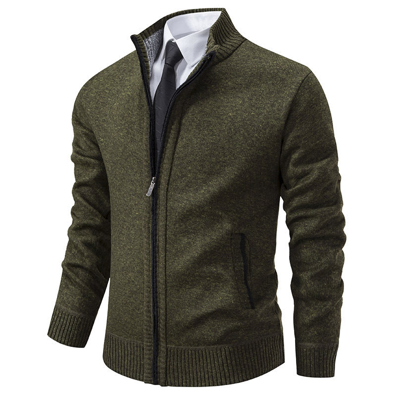 Men's Sports Jacket Stand-Up Collar Zipper Modern