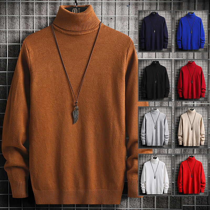 Men's Wool Turtleneck Sweater Elegant Modern