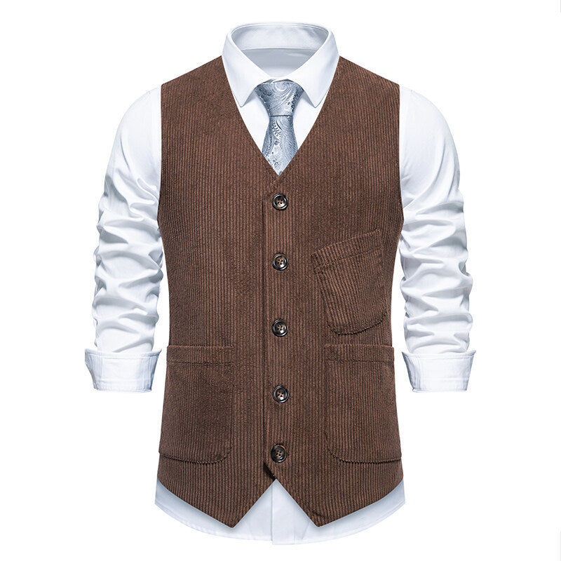 Elegant Men's Structured Modern Slim Vest