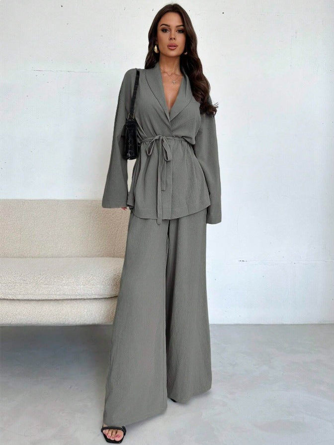 Damen Stilvoller Oversized Jumpsuit mit Taille und Weitem Bein