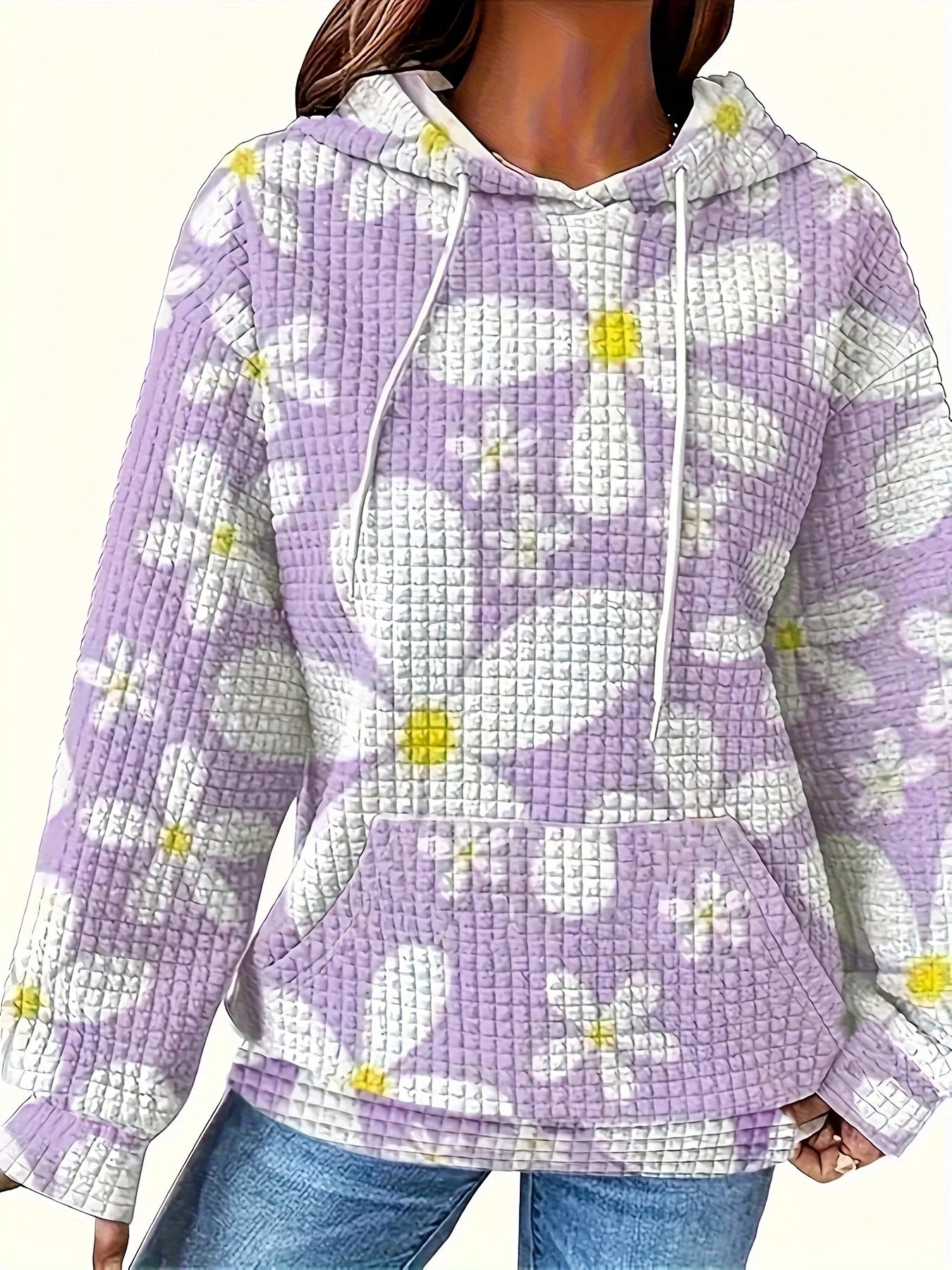 Women's Floral Hoodie for Leisure