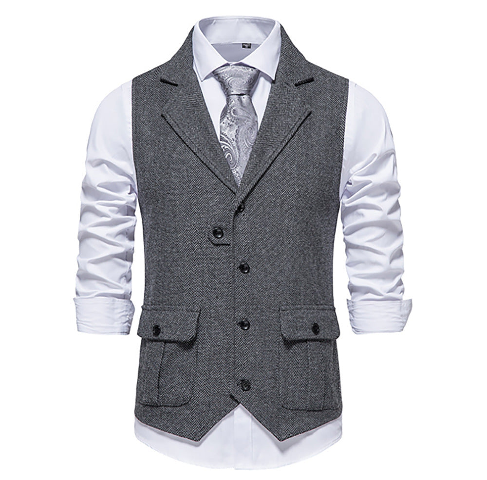 Men's Vest Classic Houndstooth Elegant Design