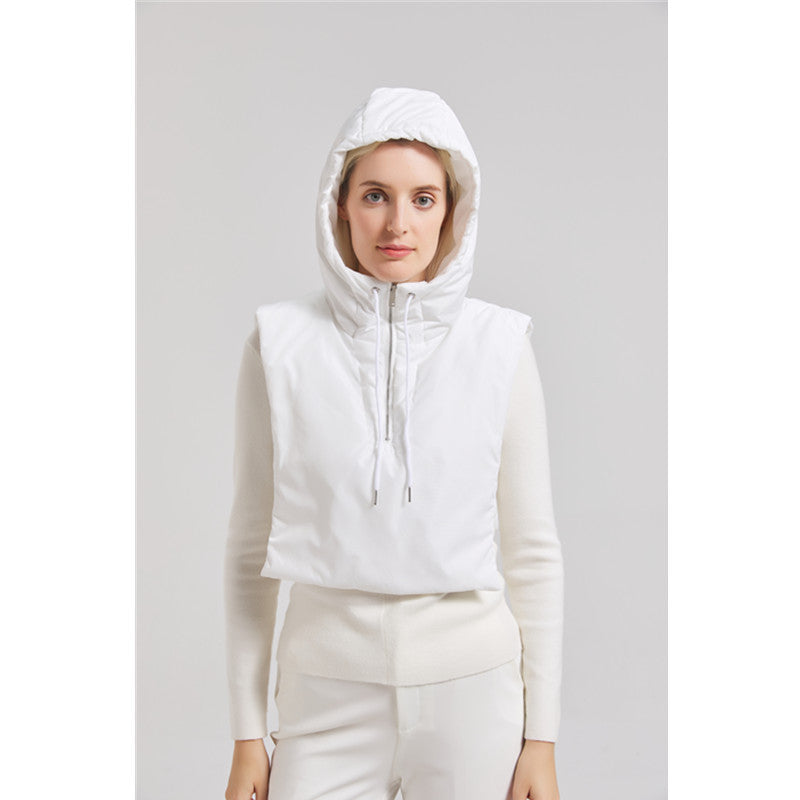 Women's Hooded Jacket High Collar Adjustable Stylish