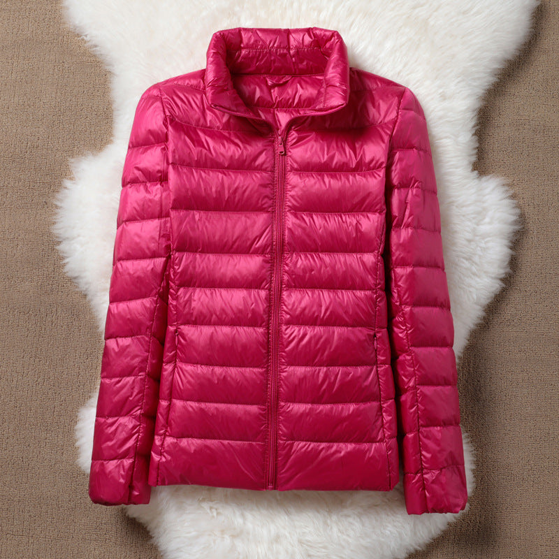 Elegante Damenjacke Himbeerrot Klassik - IdealeKleiden