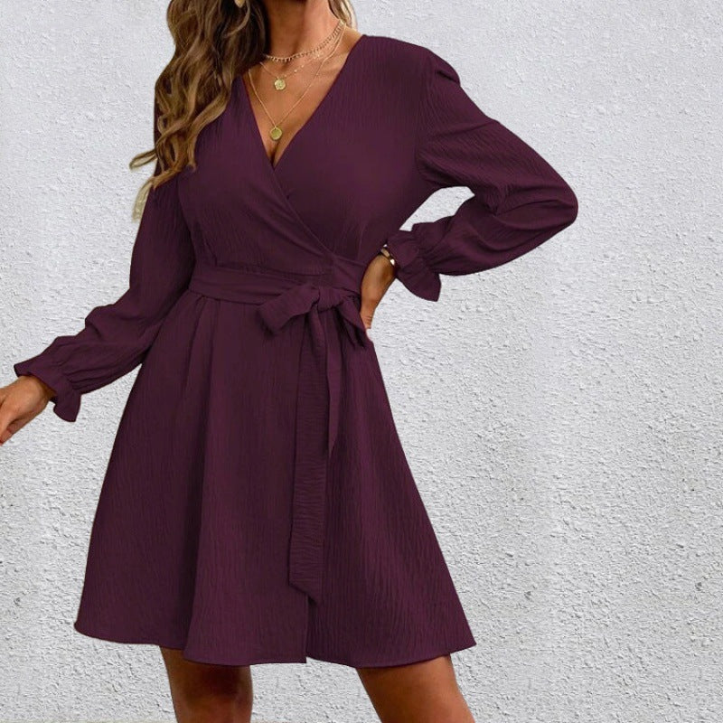 Women's Elegant Long Wrap Dress