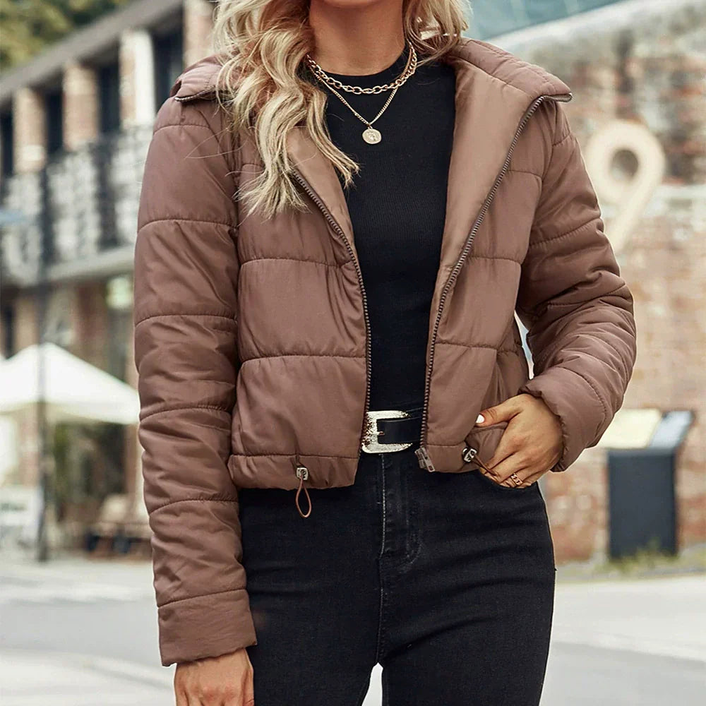 Kapuzenjacke Damen Kurz Modern Leicht - IdealeKleiden