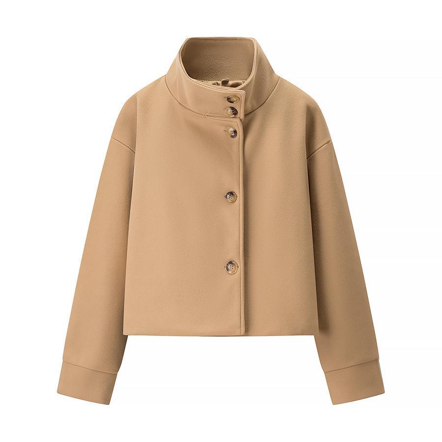 Women's Short Jacket Elegant Stand-Up Collar Modern