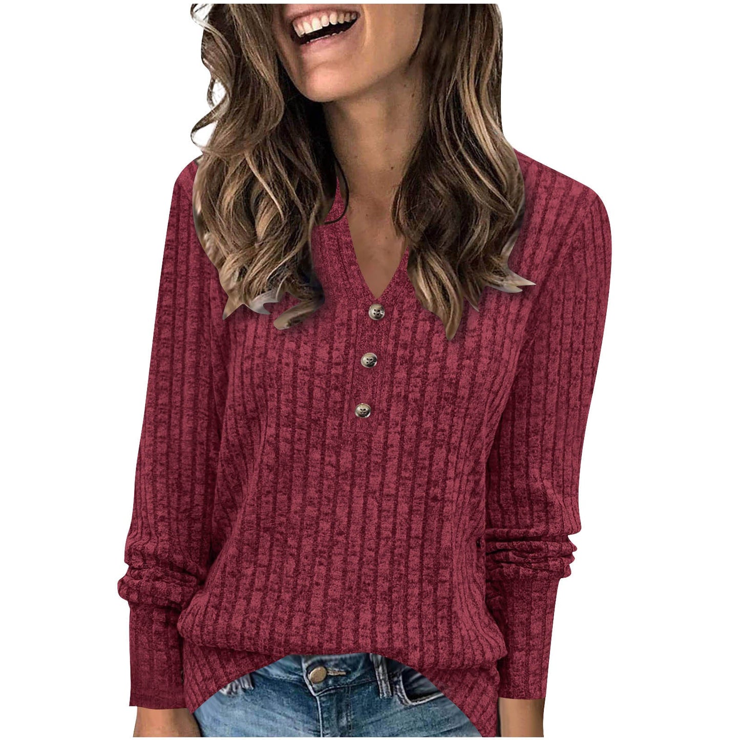 Women's Long Sleeve Jumper Elegant Oversize