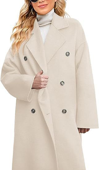Women's Wool Coat Elegant Casual Double-breasted