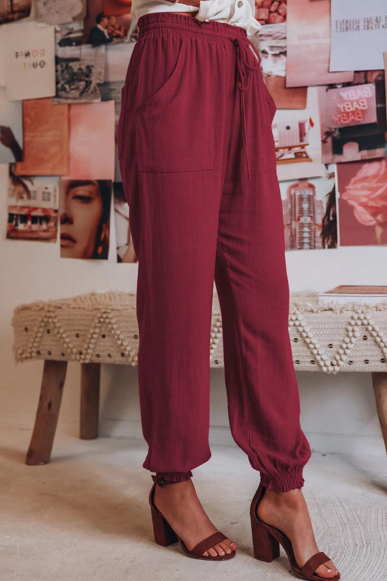 Women's Jogging Pants Comfortable Elastic Waistband