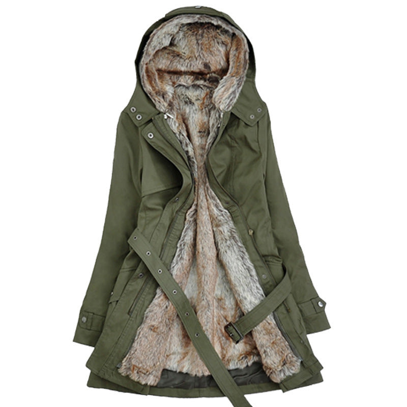 Women's Lined Winter Jacket with Hood Women's Parka