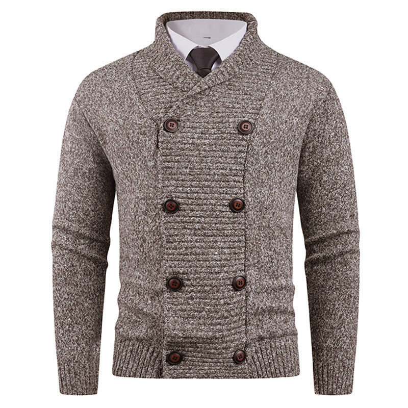 Men's Cardigan Modern Shawl Collar Button Design