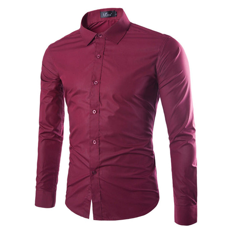 Men's Shirt Elegant Long-Sleeve Modern