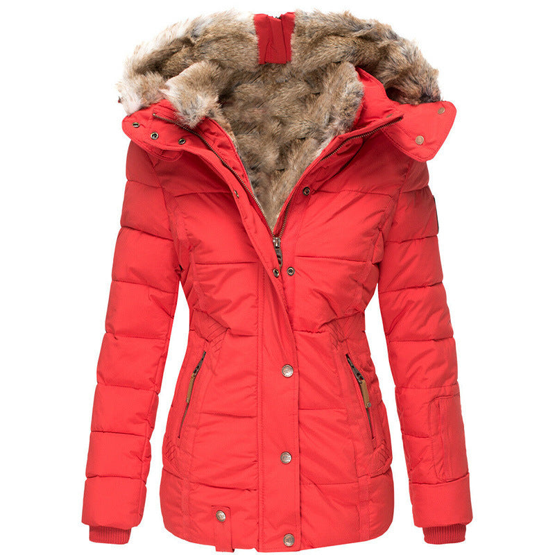 Women's Oversized Parka Jacket Hood Pockets Winter