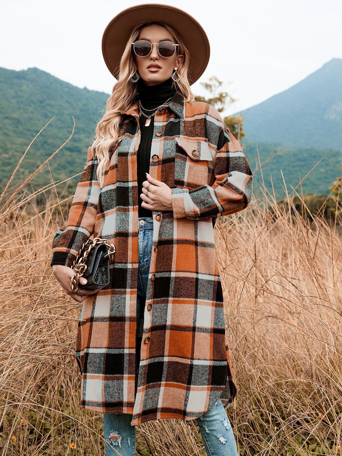 Women's Flannel Dress Plaid Pattern Wintery