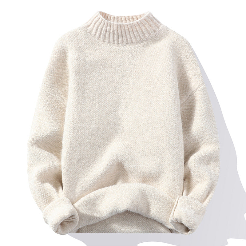 Women's Sweater High-Quality Ribbed Knit Soft Collar