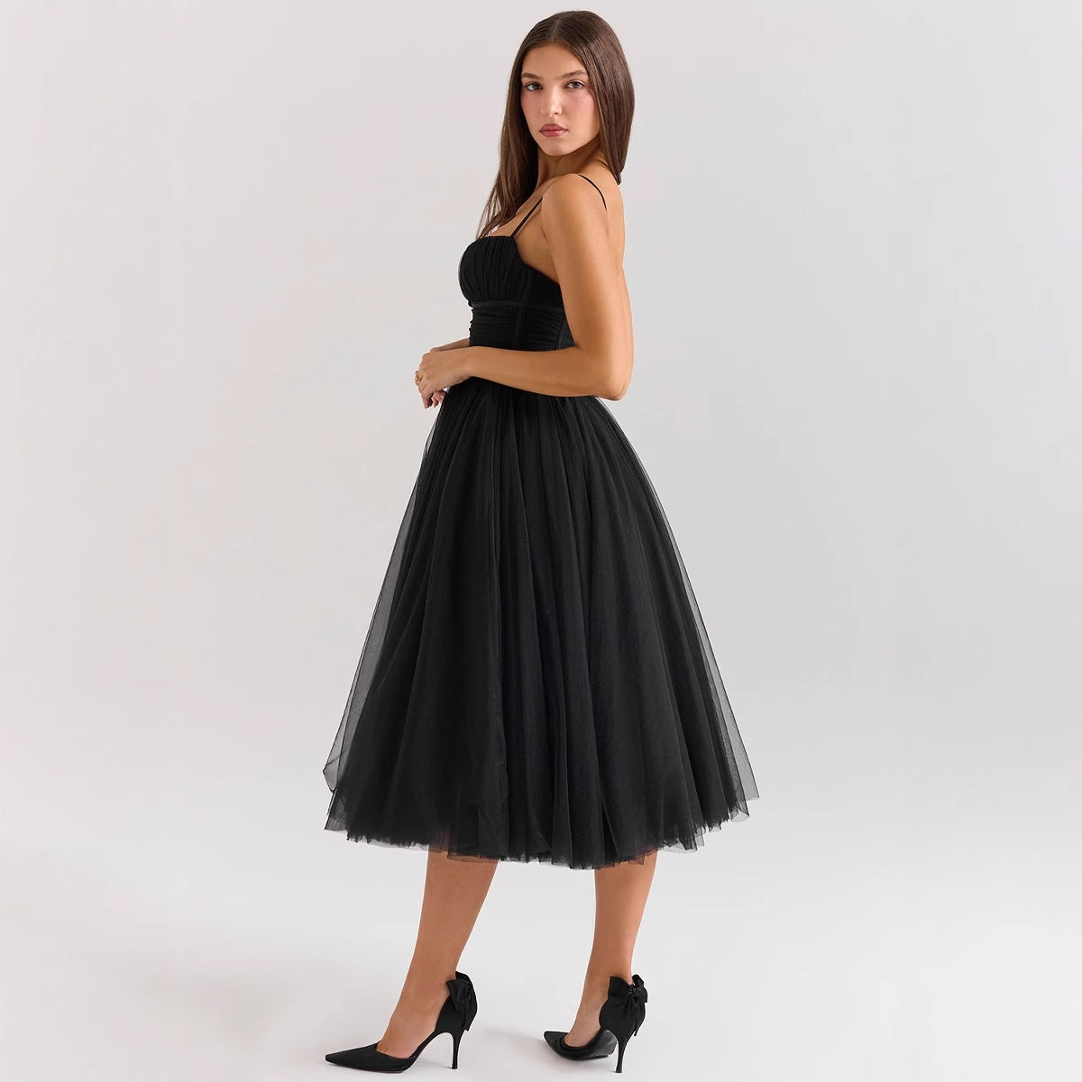 Elegant Women's Tulle Dress with Skirts