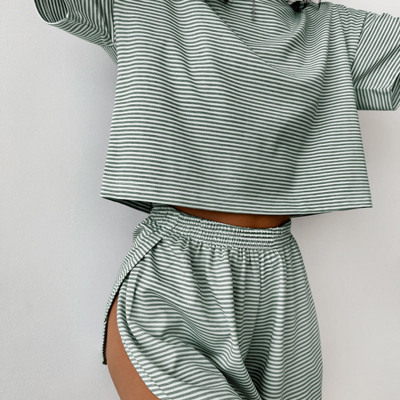 Women's Casual Set Short Sleeve Top and Shorts Summer
