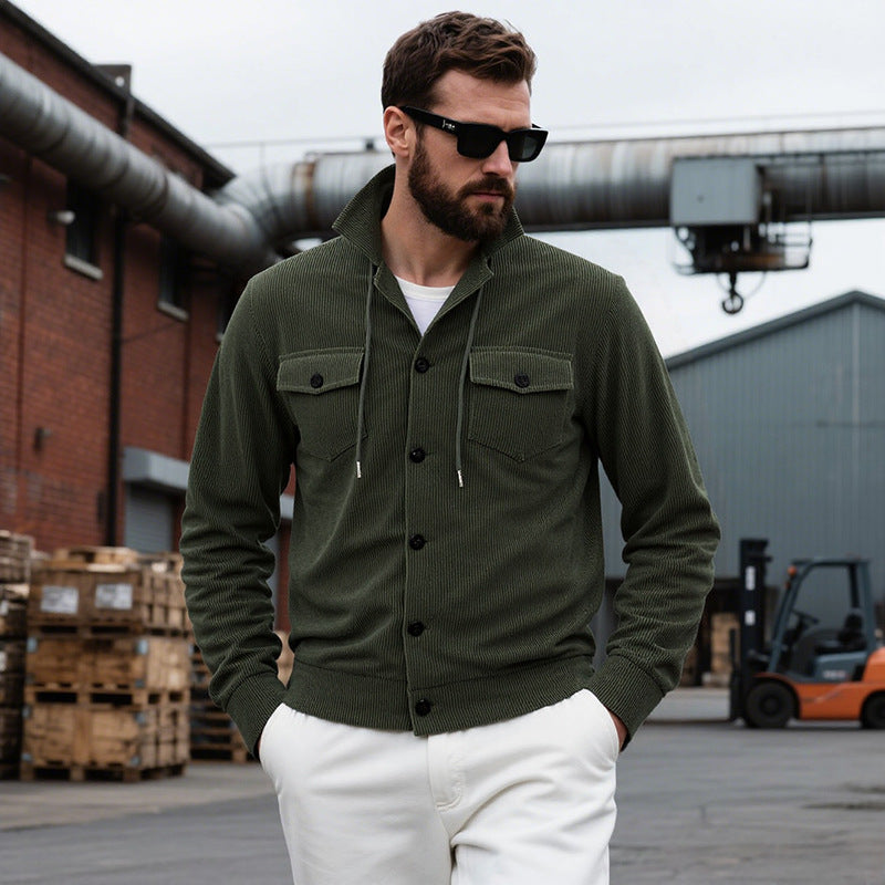 Men's Cardigan Casual Modern Stand-up Collar