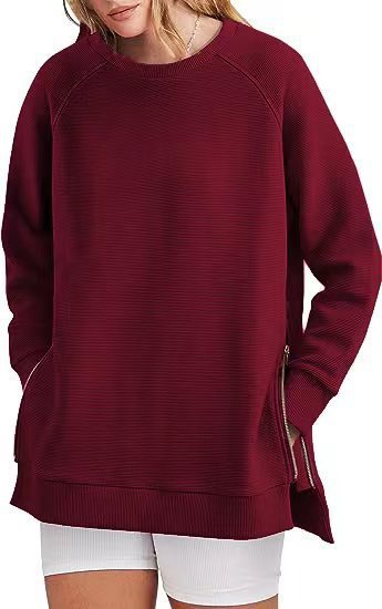 Women's Comfortable Zippered Sweatshirt with Pockets