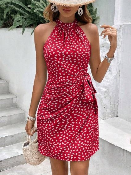 Women's Wrap Dress Elegant Tie Design