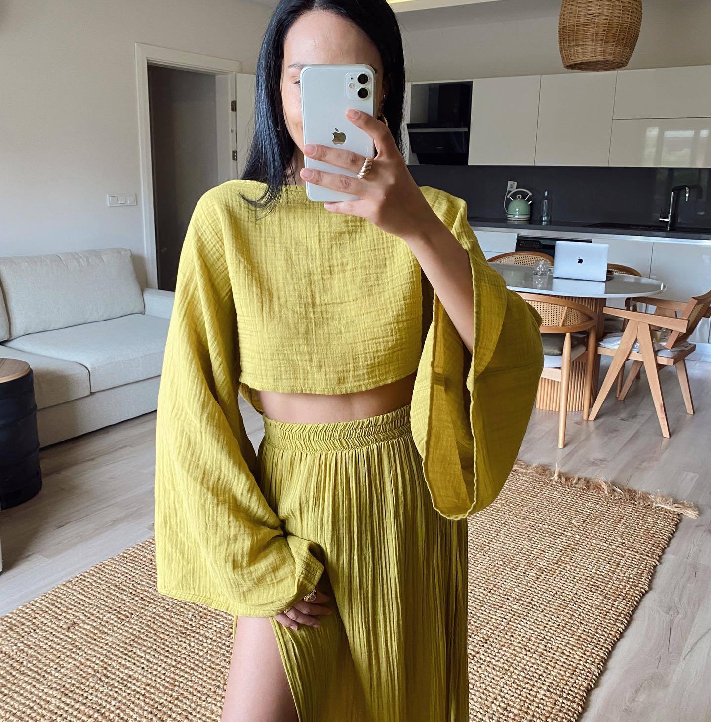 Women's Summer Set Cropped Top Miniskirt