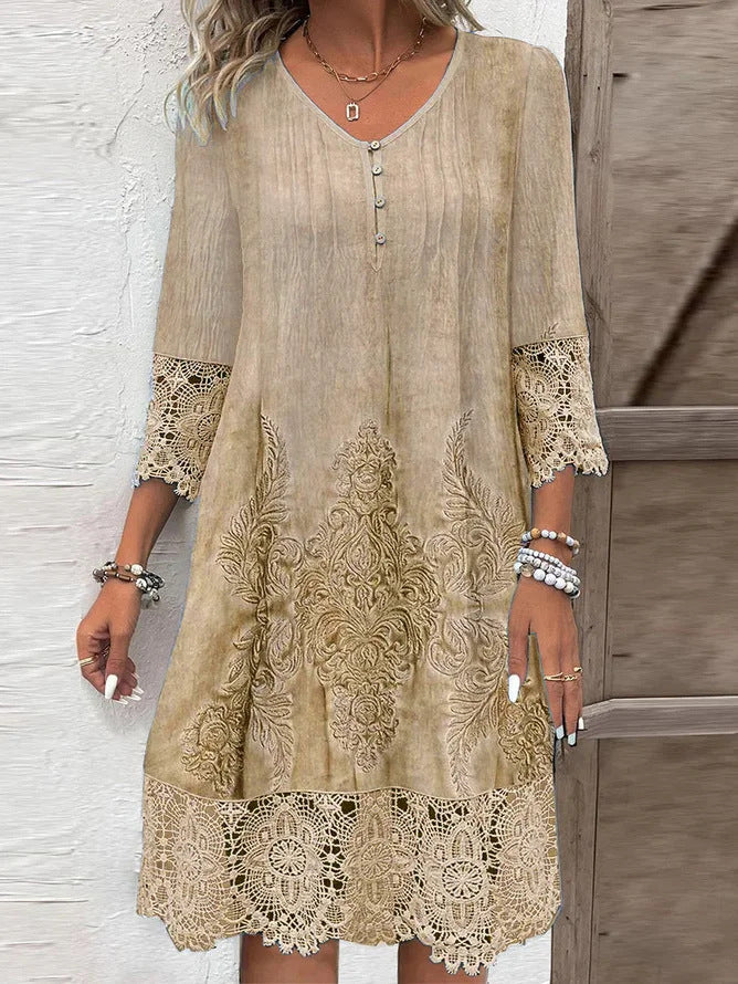 Summer Dress Women Lightweight Lace Elegant