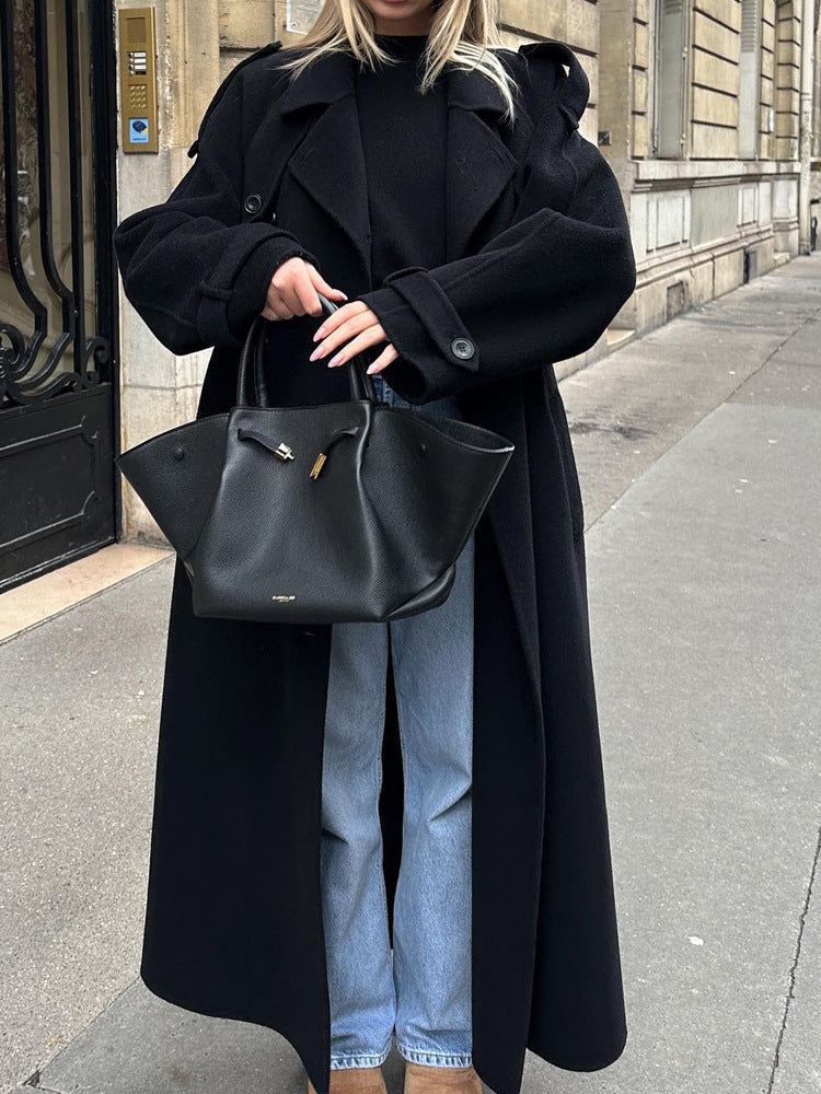 Women's Winter Coat Oversize Elegant with Pockets