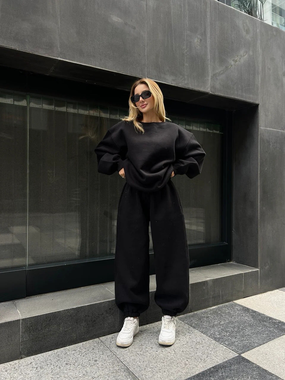 Women's Oversized Loungewear Set Comfortable Elastic