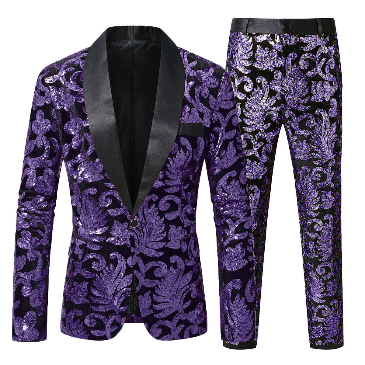 Men's Glitter Suit Set Elegant Evening Wear