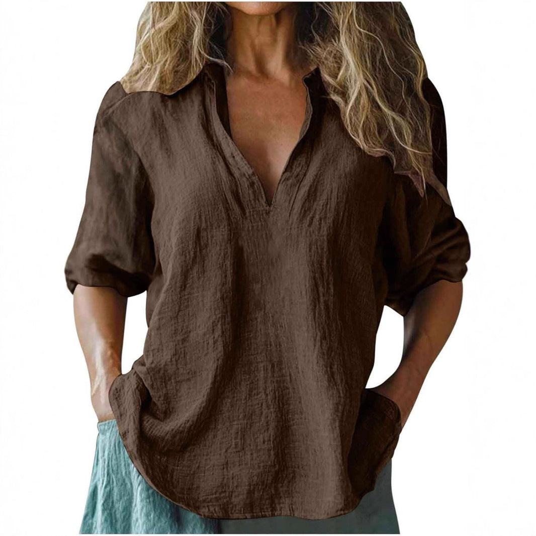 Women's Linen Blouse Summer Light