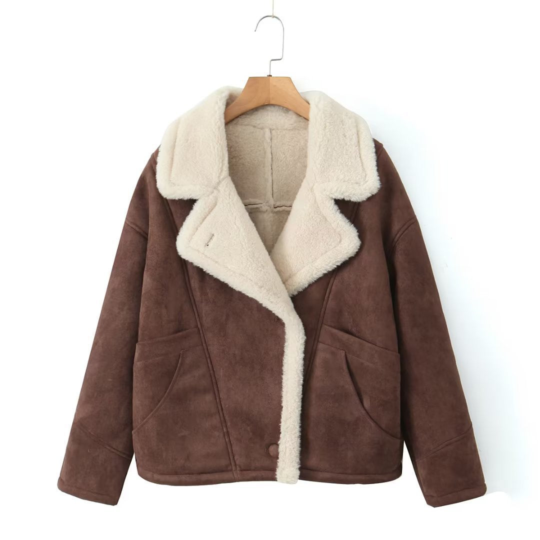 Women's Soft Leather Jacket Soft Lining Plus Size