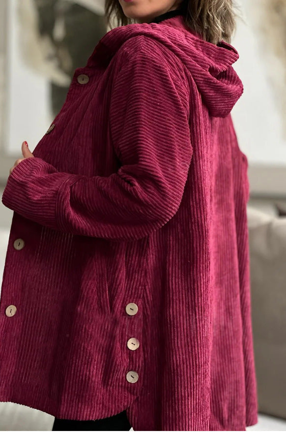 Women's Knitted Cardigan Hood Cosy Oversized
