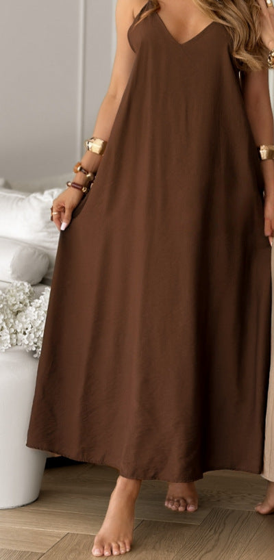 Women's Maxi Dress Casual V-Neck Soft