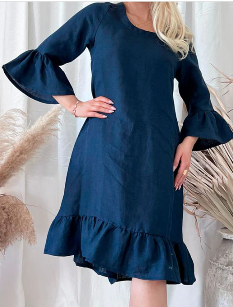 Summer Dress Linen Women's Loose Fit