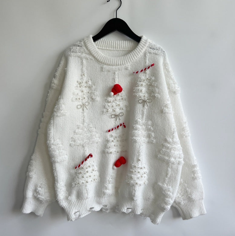 Women's Festive Christmas Sweaters with 3D Motifs