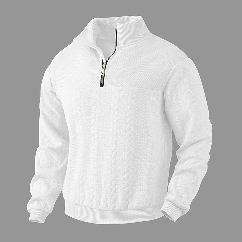 Men's Knitted Sweater Modern High Collar Zipper