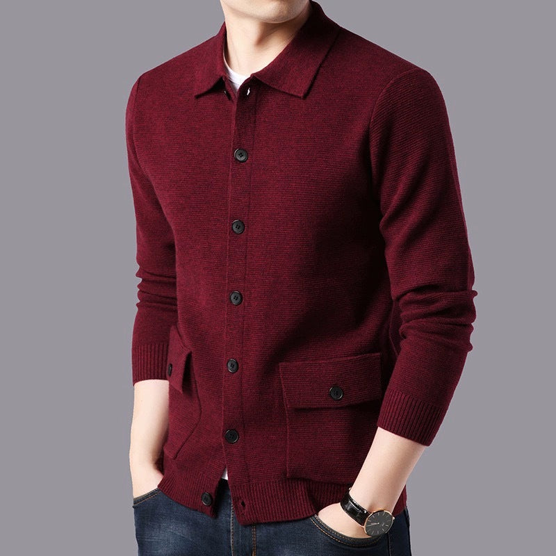Men's Cardigan with Buttons and Pockets Practical