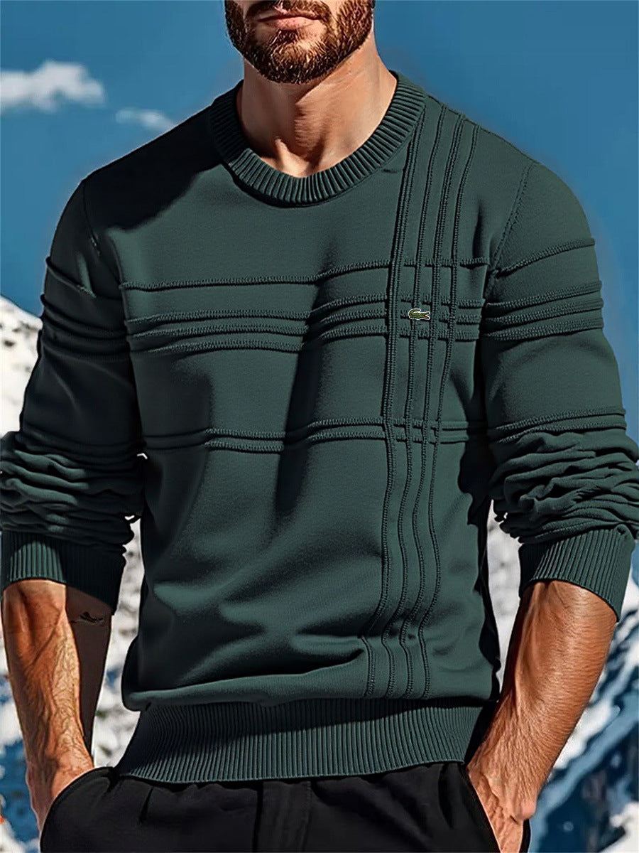 Men's Knitted Jumper Modern Textured Design
