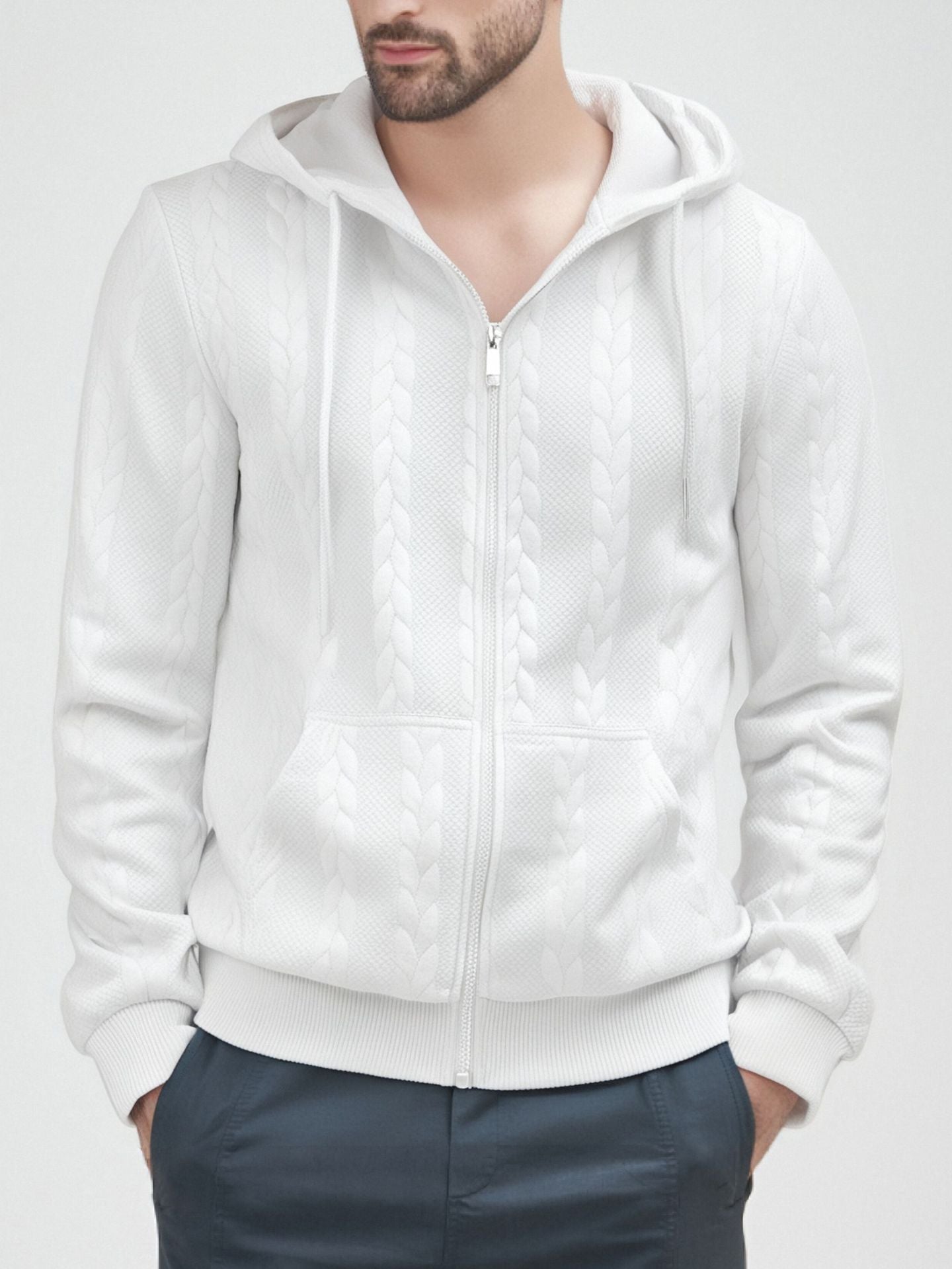 Men's Cardigan Hood Warm Elegant
