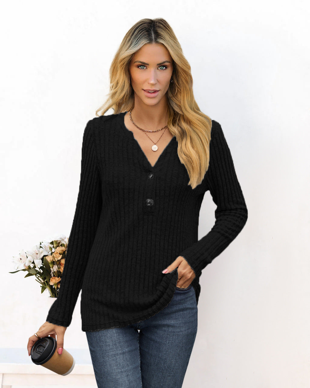 Women's Casual Long-Sleeve Shirt Comfortable Style