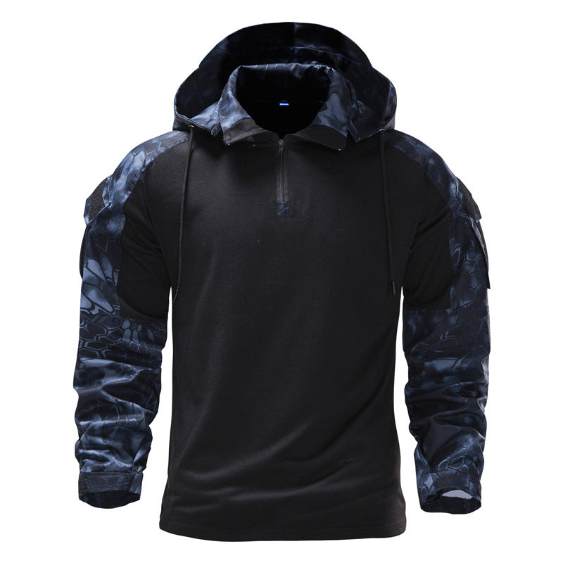 Men's Tactical Long-Sleeve Camo Hoodie Outdoor