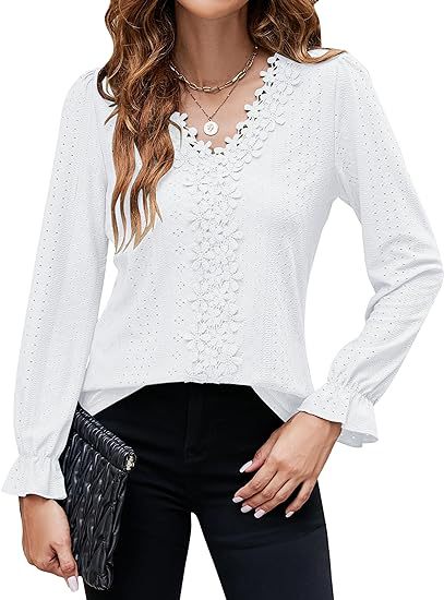 Elegant Women's Floral V-Neck Blouse