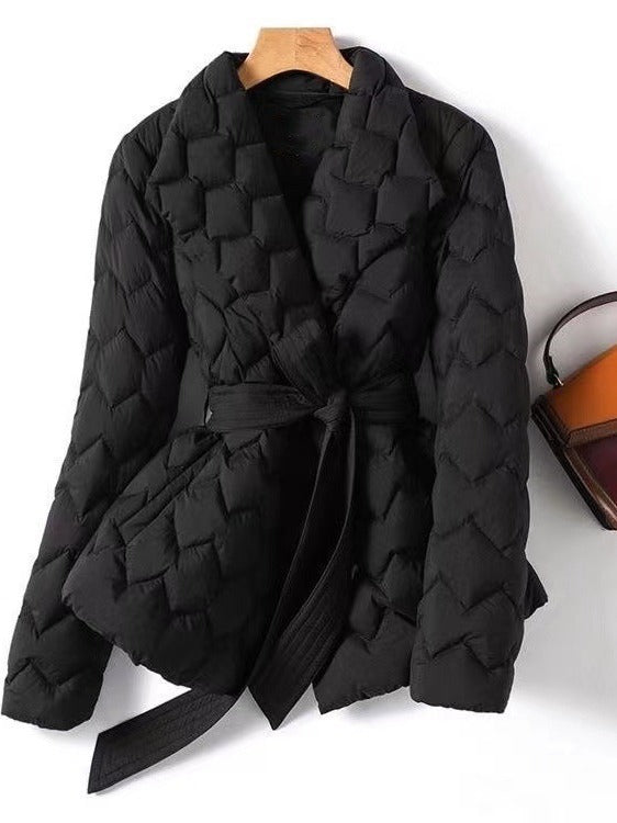 Padded Quilted Jacket Modern Lace-up