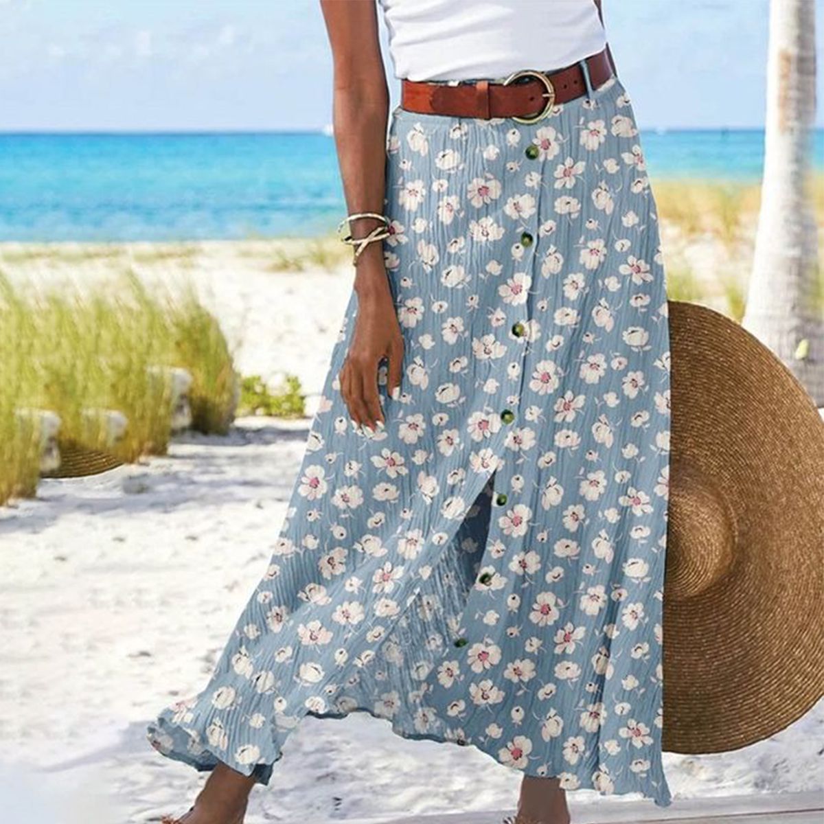 Women's Maxi Dress Floral Print Elegant Design