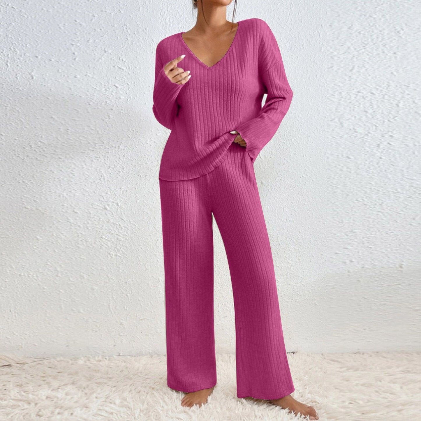 Women's Comfortable Knit Lounge Set Modern Design