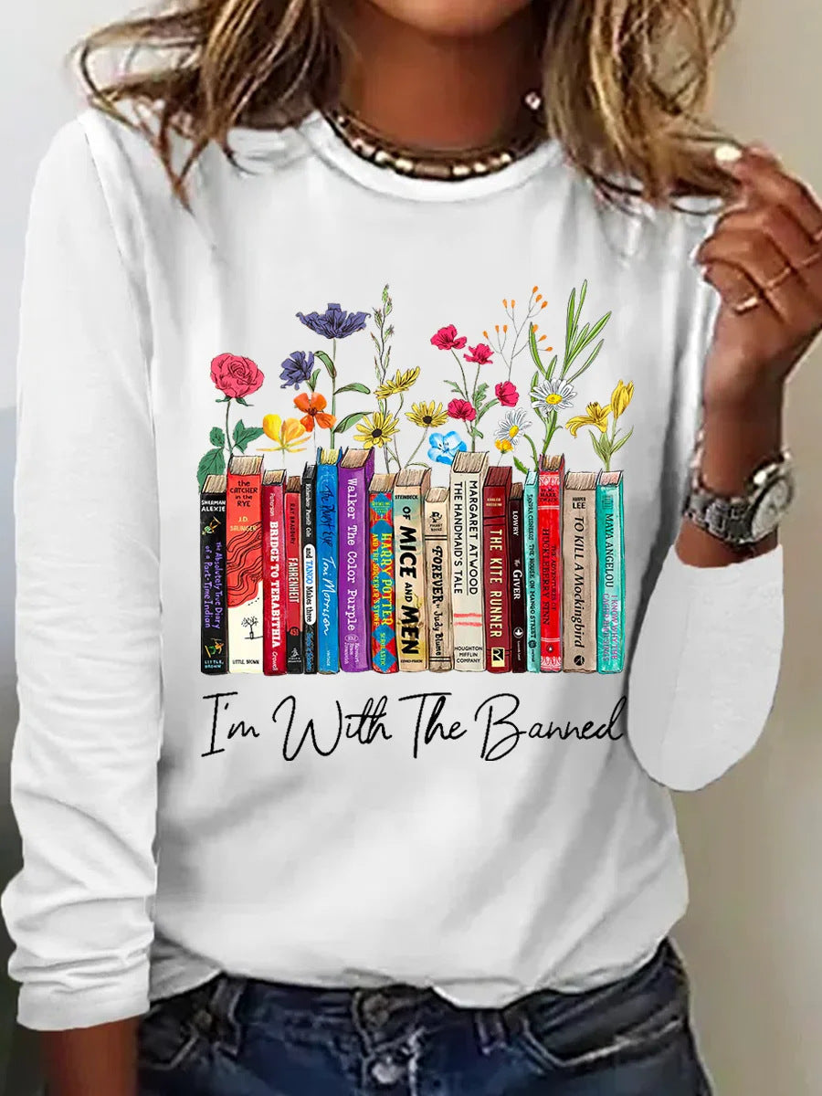 Women's Floral Long-Sleeve Romantic Look Shirt
