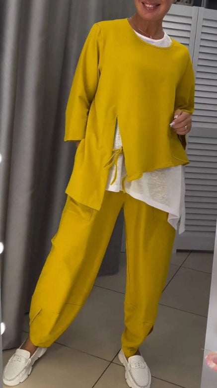 Women's Two-Piece Set Casual Asymmetric Trendy