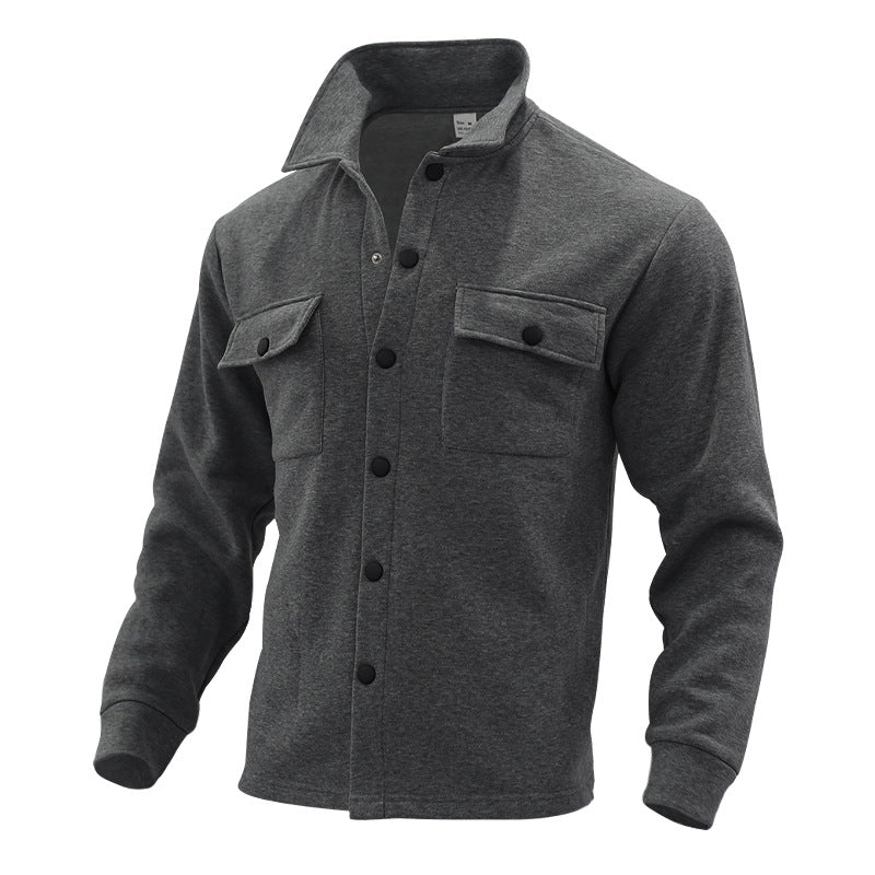 Men's Stylish Stand-Up Collar Fleece Jacket